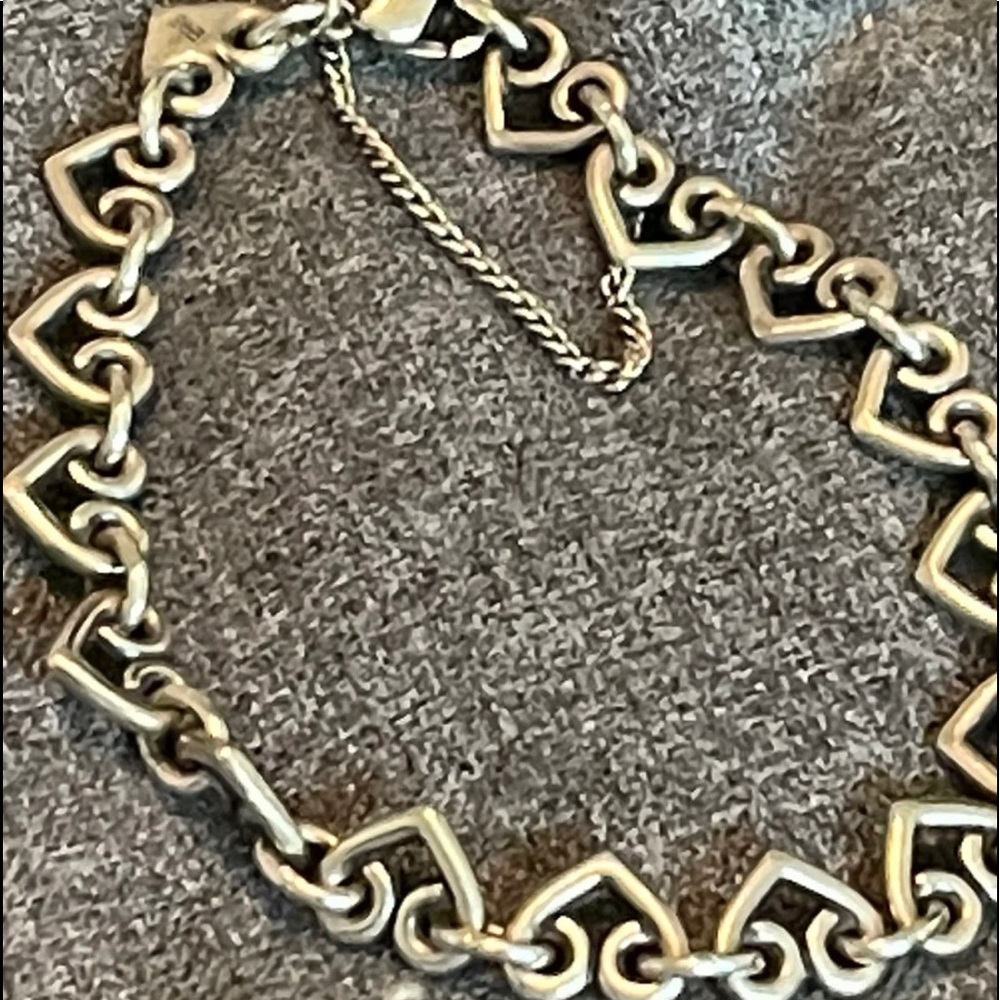 James Avery heart link charm bracelet